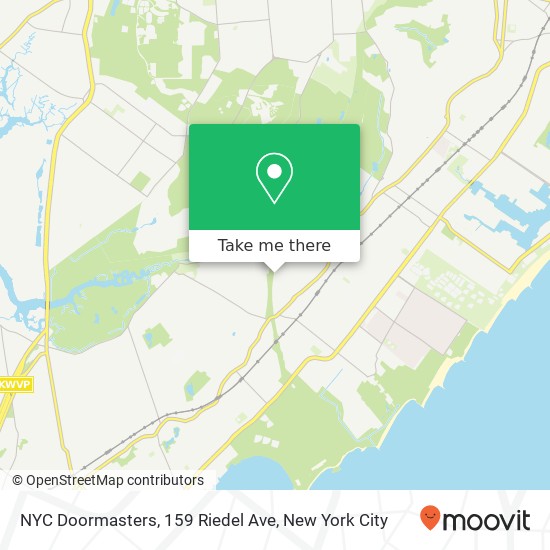 Mapa de NYC Doormasters, 159 Riedel Ave