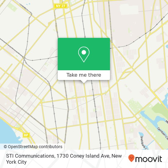 STI Communications, 1730 Coney Island Ave map