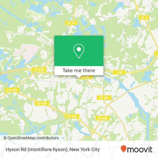 Mapa de Hyson Rd (montifiore hyson), Jackson, NJ 08527