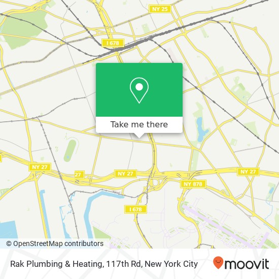 Rak Plumbing & Heating, 117th Rd map