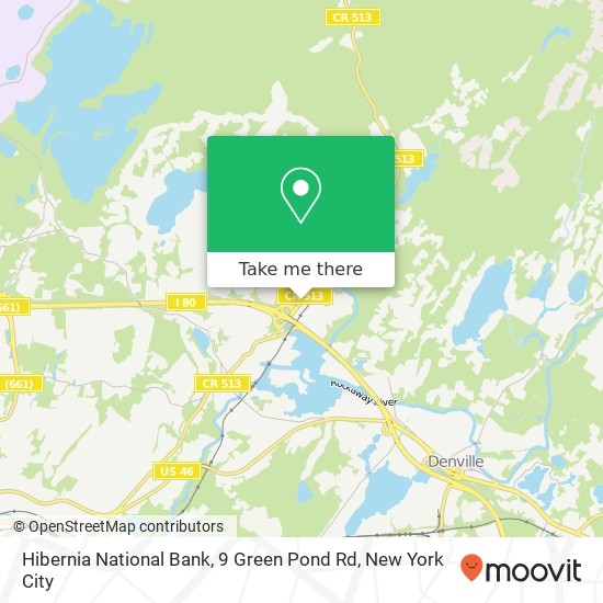 Mapa de Hibernia National Bank, 9 Green Pond Rd