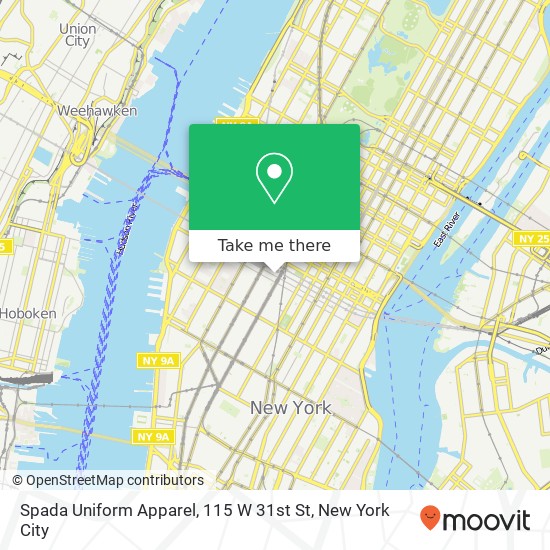 Mapa de Spada Uniform Apparel, 115 W 31st St