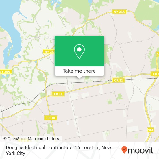 Mapa de Douglas Electrical Contractors, 15 Loret Ln