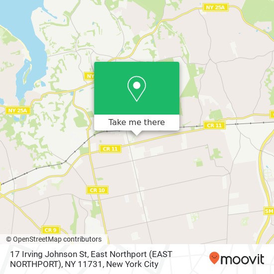 Mapa de 17 Irving Johnson St, East Northport (EAST NORTHPORT), NY 11731