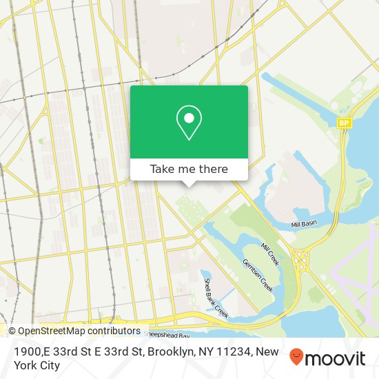 1900,E 33rd St E 33rd St, Brooklyn, NY 11234 map