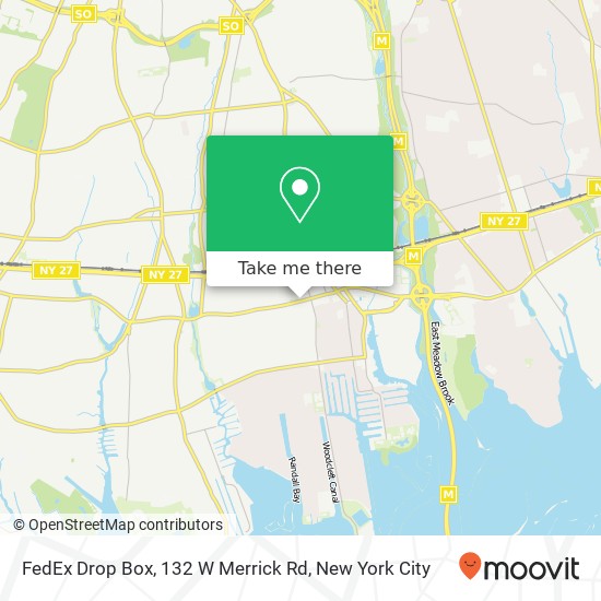 Mapa de FedEx Drop Box, 132 W Merrick Rd