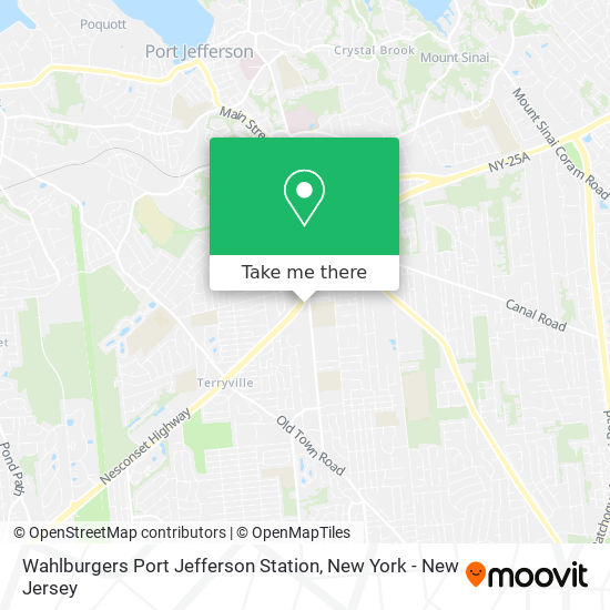 Mapa de Wahlburgers Port Jefferson Station