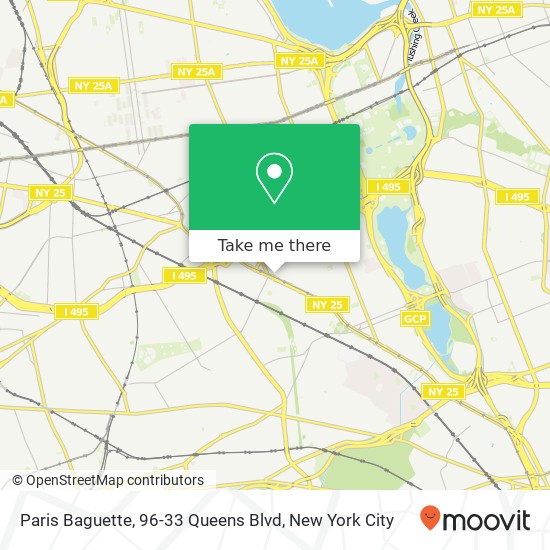 Mapa de Paris Baguette, 96-33 Queens Blvd