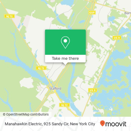 Mapa de Manahawkin Electric, 925 Sandy Cir