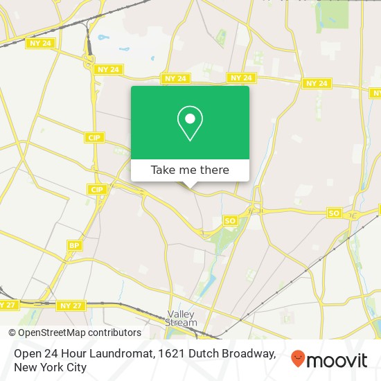 Mapa de Open 24 Hour Laundromat, 1621 Dutch Broadway