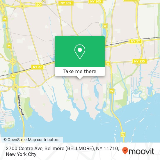 2700 Centre Ave, Bellmore (BELLMORE), NY 11710 map