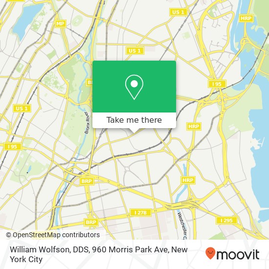 William Wolfson, DDS, 960 Morris Park Ave map