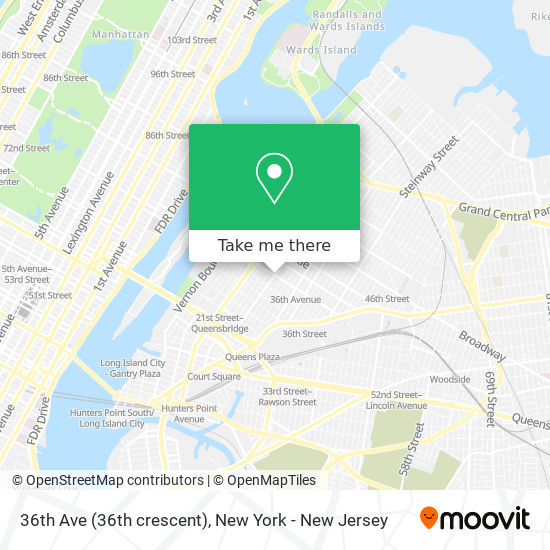 Mapa de 36th Ave (36th crescent)