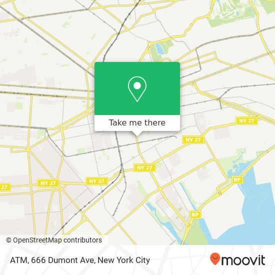 Mapa de ATM, 666 Dumont Ave