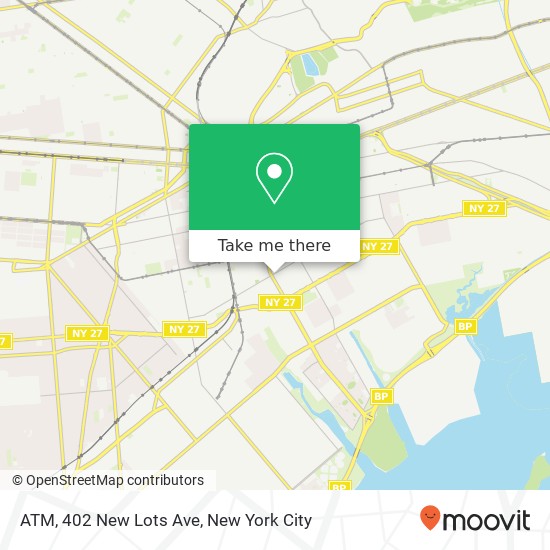 Mapa de ATM, 402 New Lots Ave