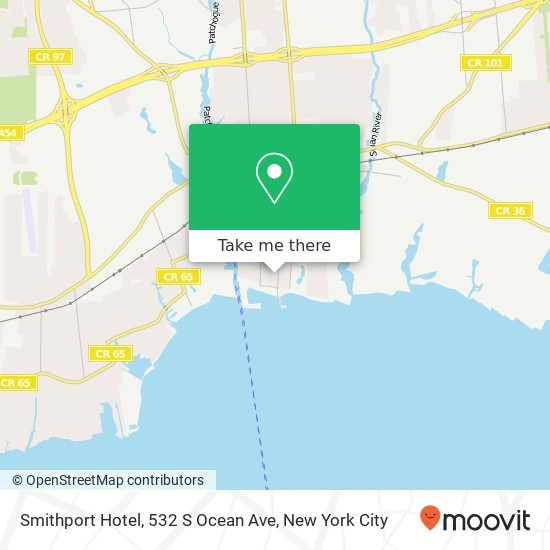 Mapa de Smithport Hotel, 532 S Ocean Ave