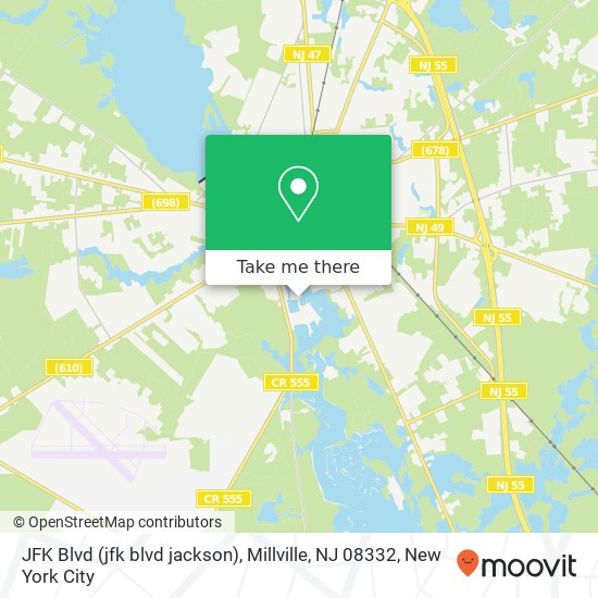 JFK Blvd (jfk blvd jackson), Millville, NJ 08332 map