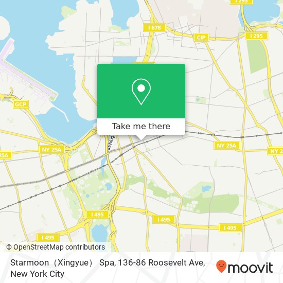 Mapa de Starmoon（Xingyue） Spa, 136-86 Roosevelt Ave
