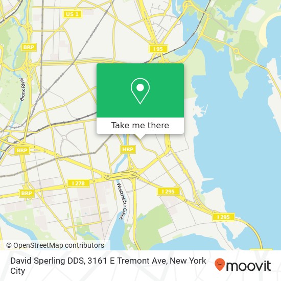 Mapa de David Sperling DDS, 3161 E Tremont Ave
