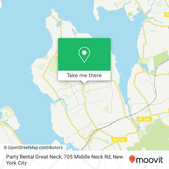 Mapa de Party Rental Great Neck, 705 Middle Neck Rd