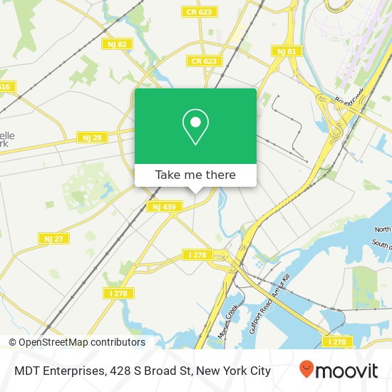 Mapa de MDT Enterprises, 428 S Broad St