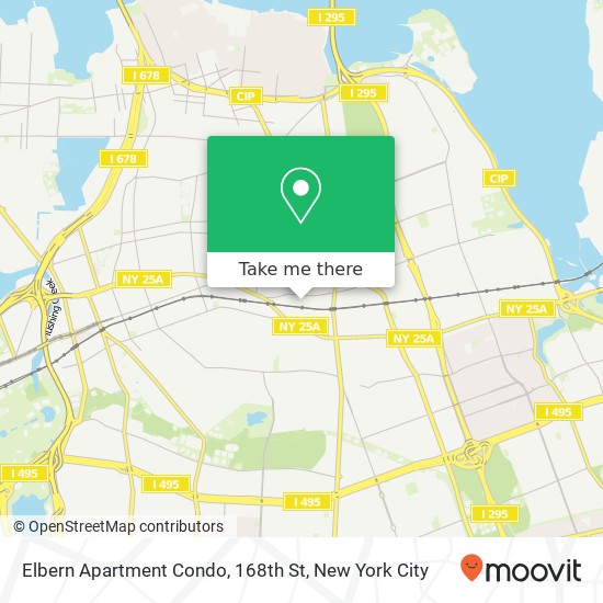 Elbern Apartment Condo, 168th St map