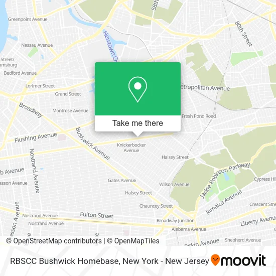 RBSCC Bushwick Homebase map