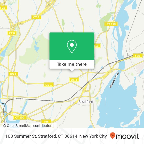 Mapa de 103 Summer St, Stratford, CT 06614