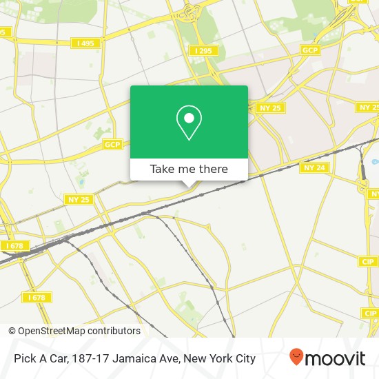 Mapa de Pick A Car, 187-17 Jamaica Ave