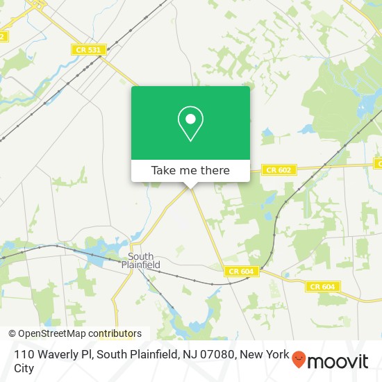 110 Waverly Pl, South Plainfield, NJ 07080 map