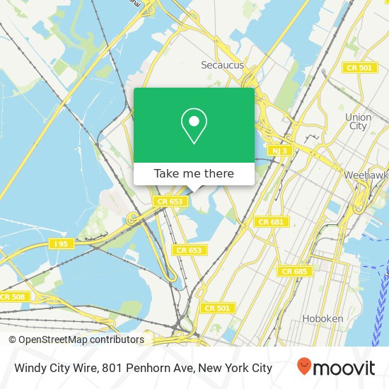 Mapa de Windy City Wire, 801 Penhorn Ave