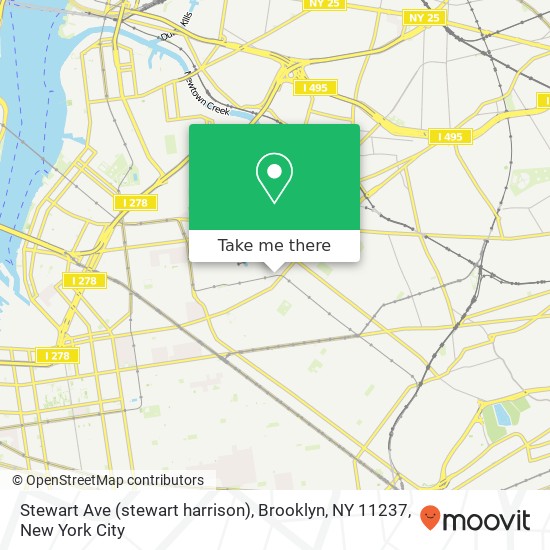 Mapa de Stewart Ave (stewart harrison), Brooklyn, NY 11237