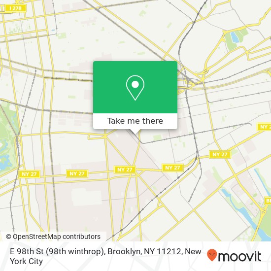 E 98th St (98th winthrop), Brooklyn, NY 11212 map