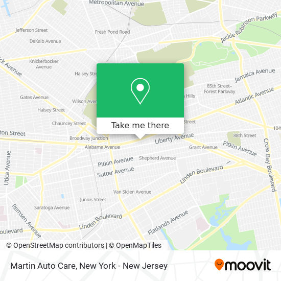 Martin Auto Care map