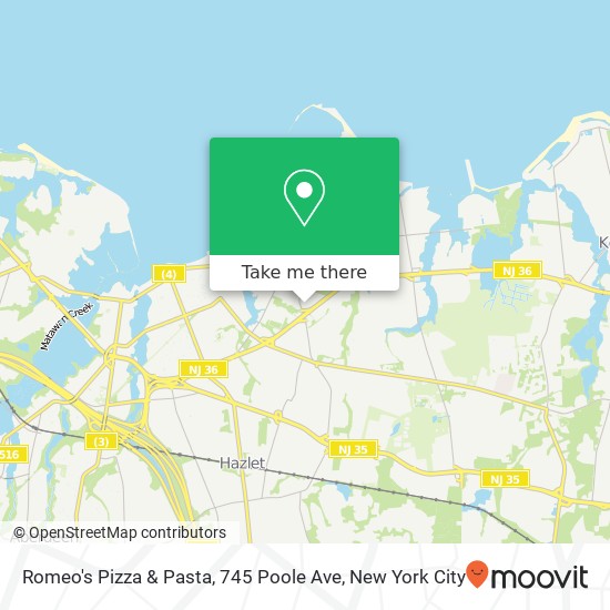 Mapa de Romeo's Pizza & Pasta, 745 Poole Ave