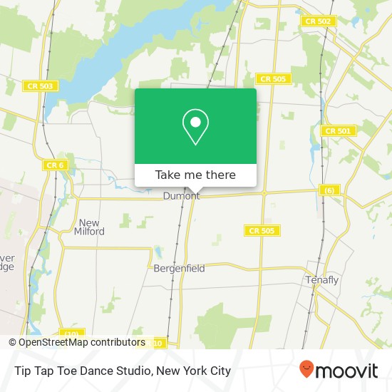 Mapa de Tip Tap Toe Dance Studio