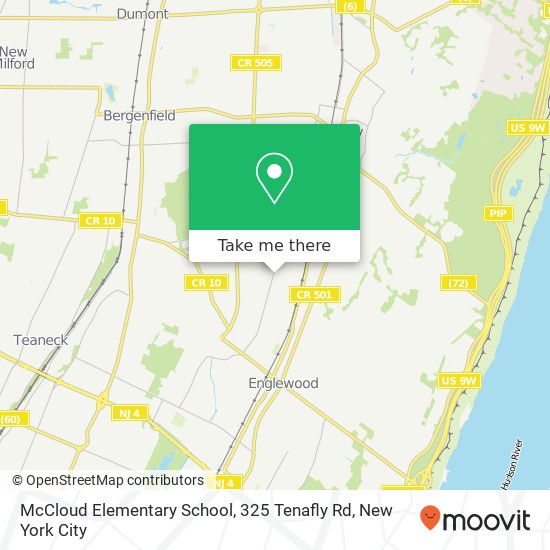 Mapa de McCloud Elementary School, 325 Tenafly Rd