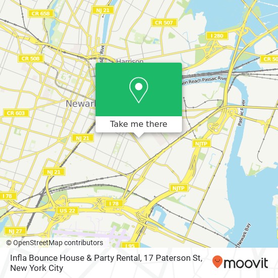 Mapa de Infla Bounce House & Party Rental, 17 Paterson St