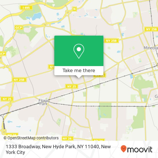 Mapa de 1333 Broadway, New Hyde Park, NY 11040