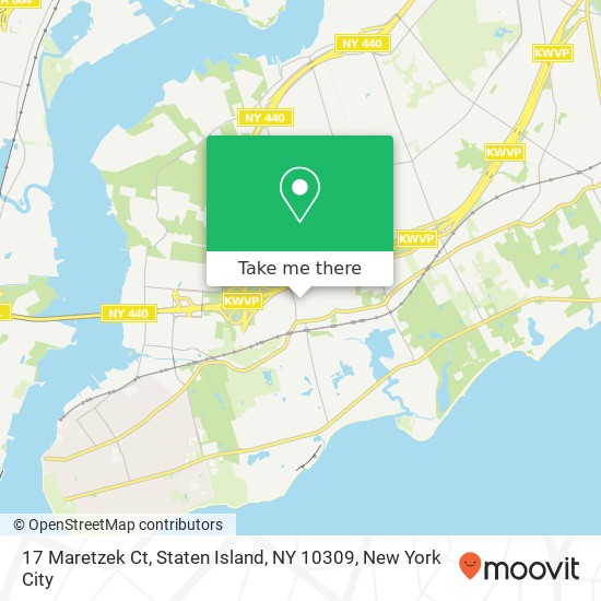 Mapa de 17 Maretzek Ct, Staten Island, NY 10309