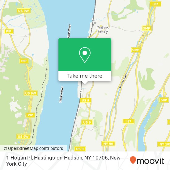 Mapa de 1 Hogan Pl, Hastings-on-Hudson, NY 10706