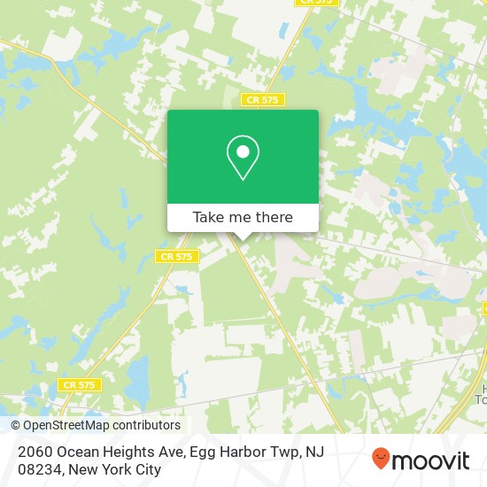 Mapa de 2060 Ocean Heights Ave, Egg Harbor Twp, NJ 08234