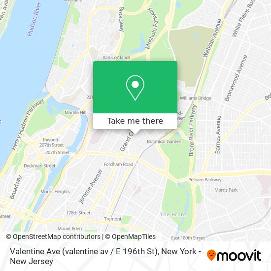 Valentine Ave (valentine av / E 196th St) map