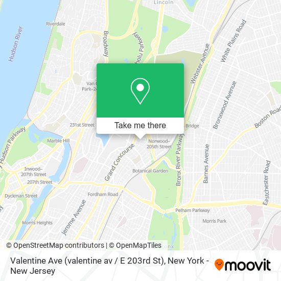 Valentine Ave (valentine av / E 203rd St) map