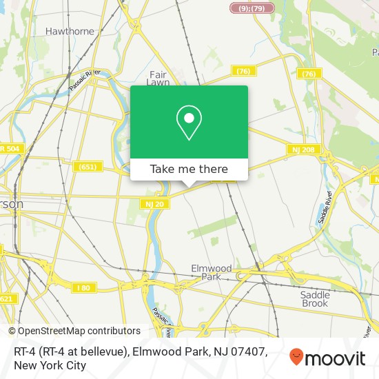 RT-4 (RT-4 at bellevue), Elmwood Park, NJ 07407 map