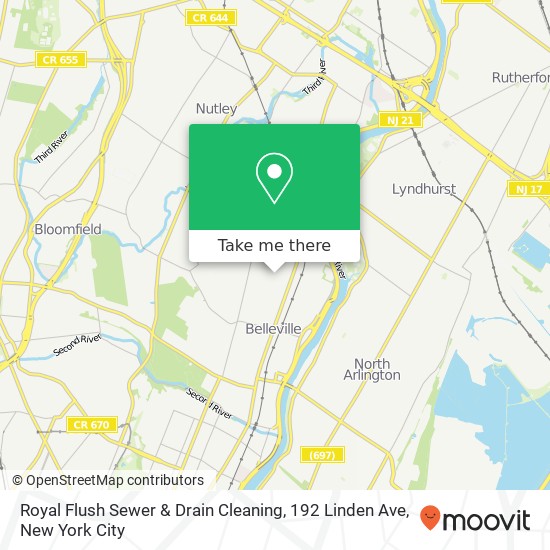 Royal Flush Sewer & Drain Cleaning, 192 Linden Ave map