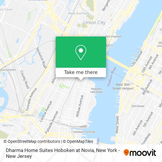 Dharma Home Suites Hoboken at Novia map