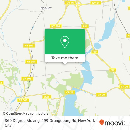 Mapa de 360 Degree Moving, 499 Orangeburg Rd