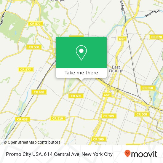 Mapa de Promo City USA, 614 Central Ave