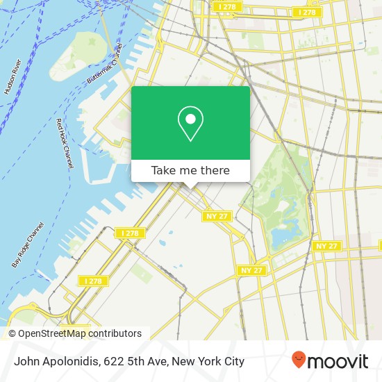 Mapa de John Apolonidis, 622 5th Ave
